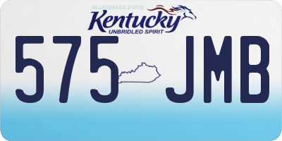 KY license plate 575JMB