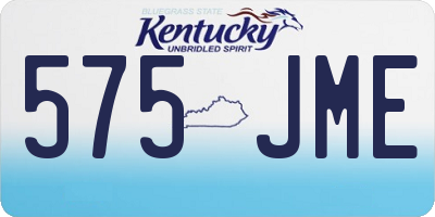 KY license plate 575JME