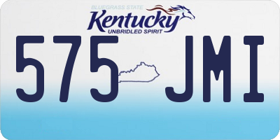 KY license plate 575JMI