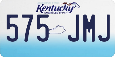 KY license plate 575JMJ