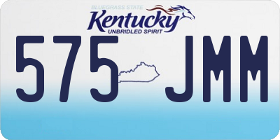 KY license plate 575JMM