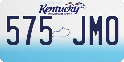 KY license plate 575JMO