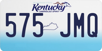 KY license plate 575JMQ