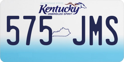 KY license plate 575JMS