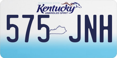 KY license plate 575JNH
