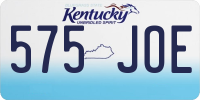 KY license plate 575JOE