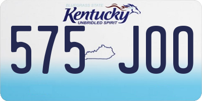 KY license plate 575JOO