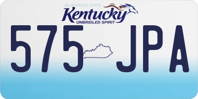 KY license plate 575JPA
