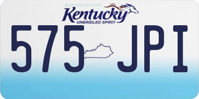 KY license plate 575JPI