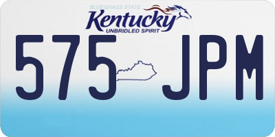 KY license plate 575JPM