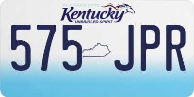 KY license plate 575JPR