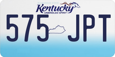 KY license plate 575JPT