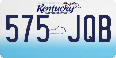 KY license plate 575JQB