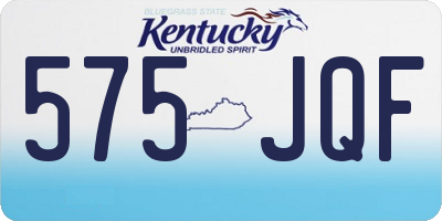 KY license plate 575JQF