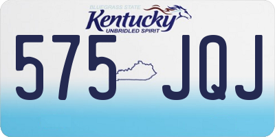 KY license plate 575JQJ