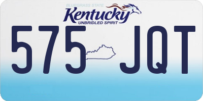 KY license plate 575JQT
