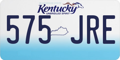 KY license plate 575JRE