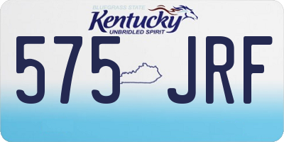 KY license plate 575JRF