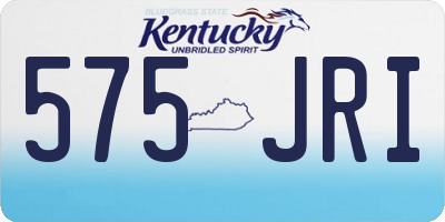 KY license plate 575JRI