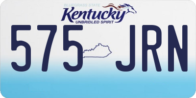 KY license plate 575JRN