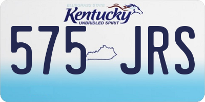KY license plate 575JRS