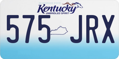 KY license plate 575JRX