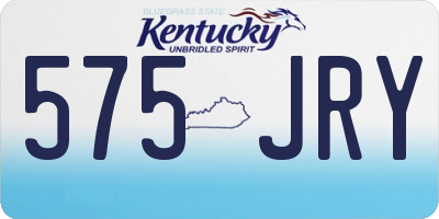 KY license plate 575JRY