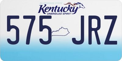 KY license plate 575JRZ