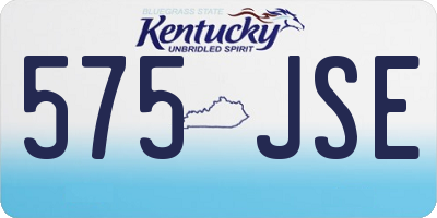KY license plate 575JSE