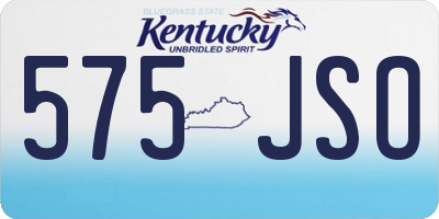 KY license plate 575JSO