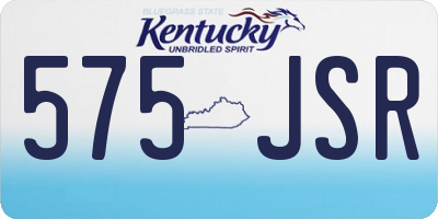 KY license plate 575JSR
