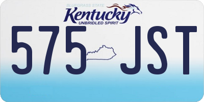 KY license plate 575JST