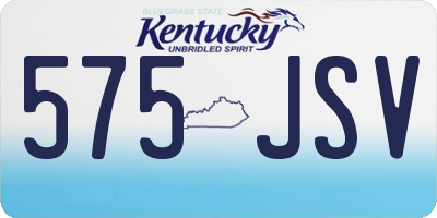 KY license plate 575JSV