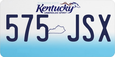 KY license plate 575JSX