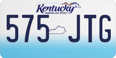 KY license plate 575JTG