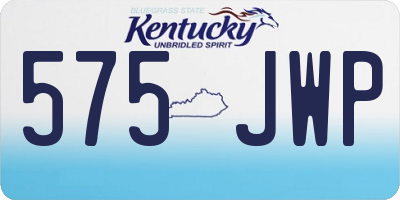 KY license plate 575JWP
