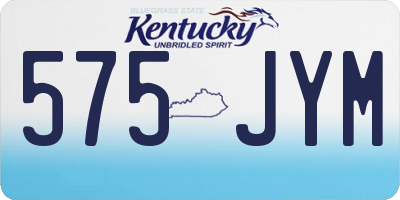 KY license plate 575JYM