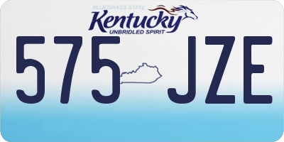 KY license plate 575JZE