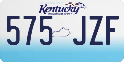 KY license plate 575JZF