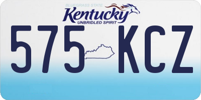 KY license plate 575KCZ