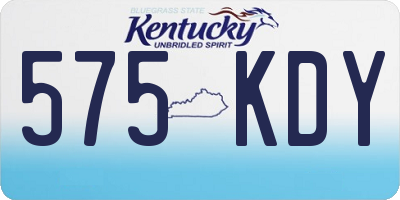 KY license plate 575KDY