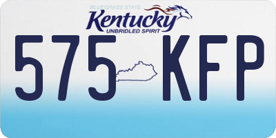 KY license plate 575KFP