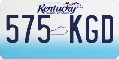 KY license plate 575KGD