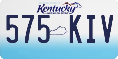 KY license plate 575KIV