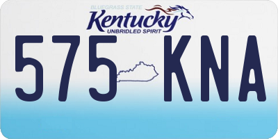 KY license plate 575KNA