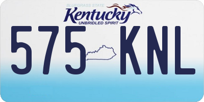 KY license plate 575KNL