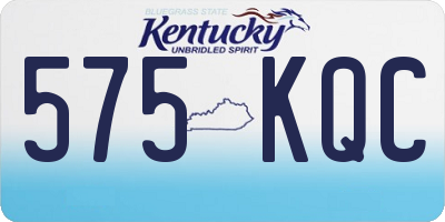 KY license plate 575KQC