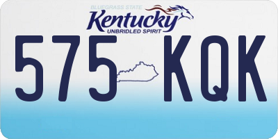 KY license plate 575KQK