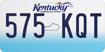 KY license plate 575KQT