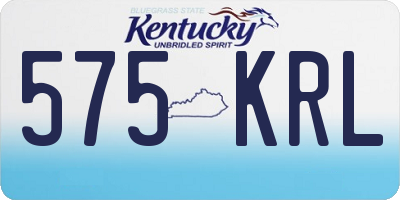 KY license plate 575KRL